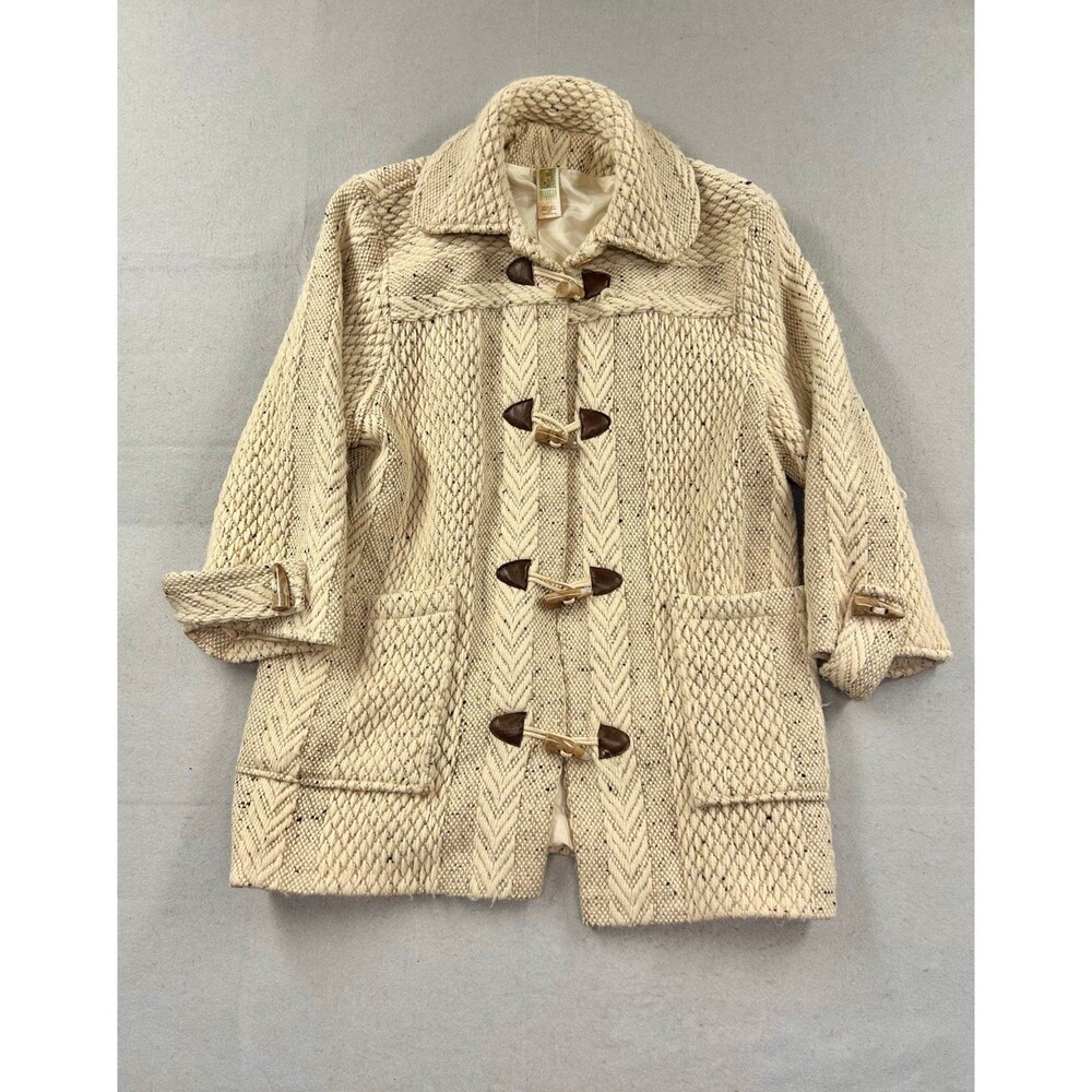 Branigan Weavers Women Knit Coat Jacket Irish Wool Ireland Button Down